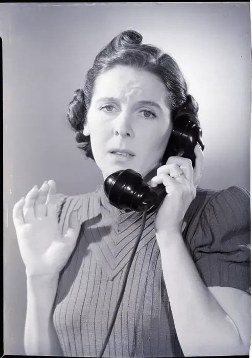 Framed Print : Anxious Woman On The Telephone