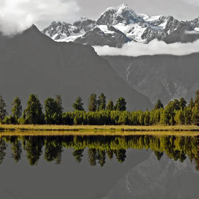 Framed Print : Aoraki. Mt Cook reflection in Lake Matheson New Zealand. It is called Aoraki by the Maori