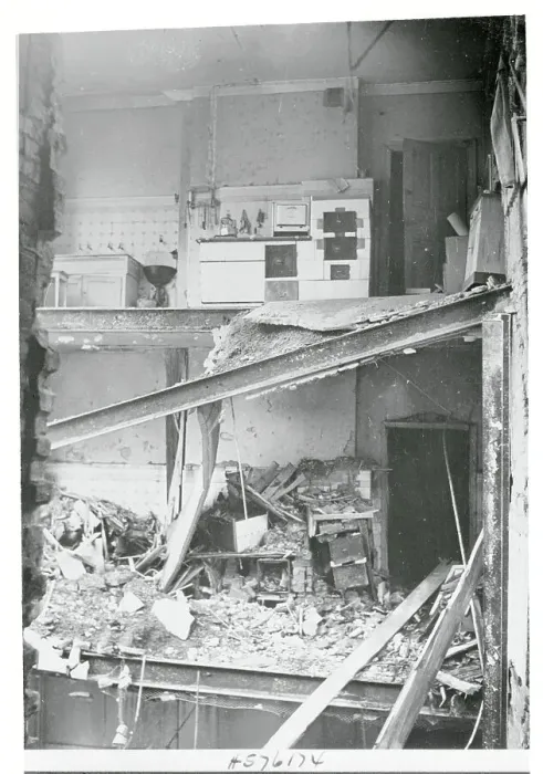 Framed Print : Apartment Buildings Lying in Ruins Framed Print : Apartment Buildings Lying in Ruins