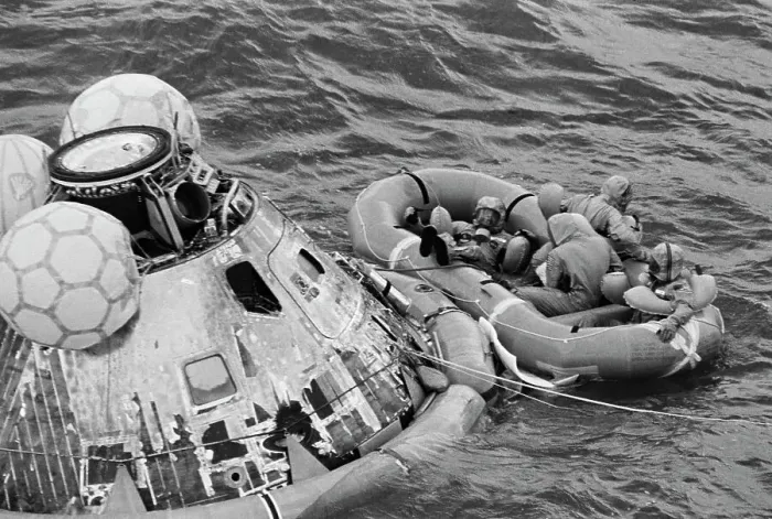 Framed Print : Apollo 11 Astronauts In Raft By Command Module Framed Print : Apollo 11 Astronauts In Raft By Command Module