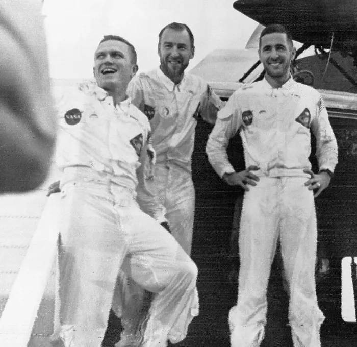 Framed Print : Apollo 8 Astronauts Outside Of Simulator Framed Print : Apollo 8 Astronauts Outside Of Simulator