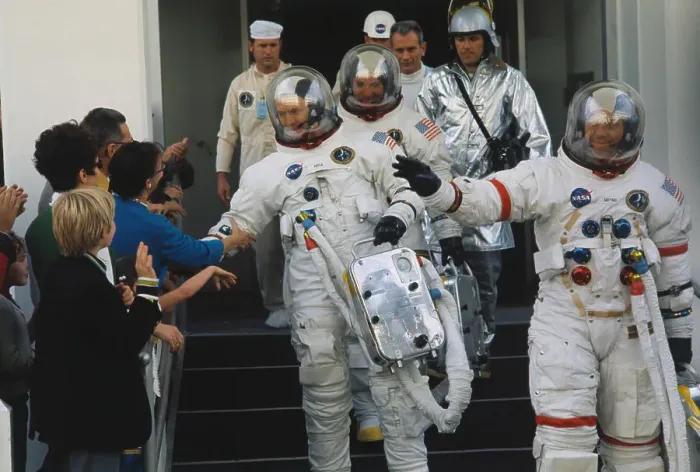 Framed Print : Apollo Astronauts Passing Family and Spectators Framed Print : Apollo Astronauts Passing Family and Spectators