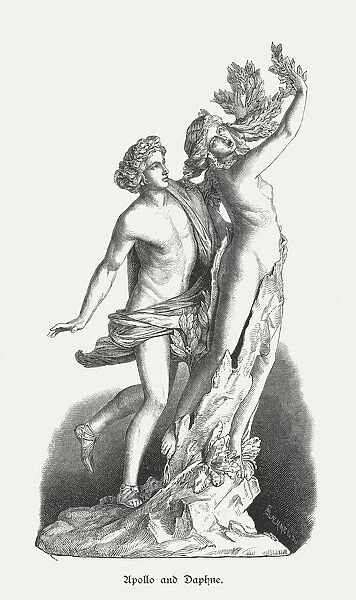 Apollo and Daphne, sculpted (1622  /  25) by Bernini, Rome, published 1879