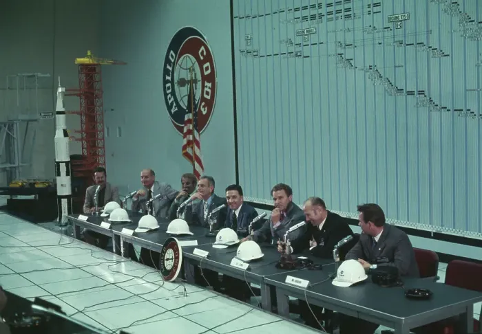 Framed Print : Apollo-Soyuz Crew Holds Press Conference Framed Print : Apollo-Soyuz Crew Holds Press Conference