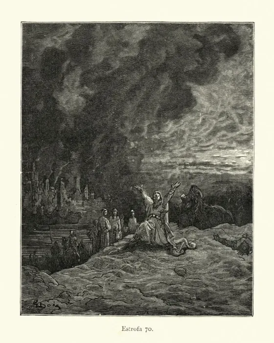 Framed Print : Appealing to the heavens as the city burns. Orlando Furioso Framed Print : Appealing to the heavens as the city burns. Orlando Furioso