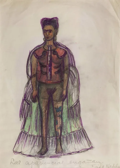 Framed Print : Appearances Can Be Deceiving. Page From Frida Kahlos Diary