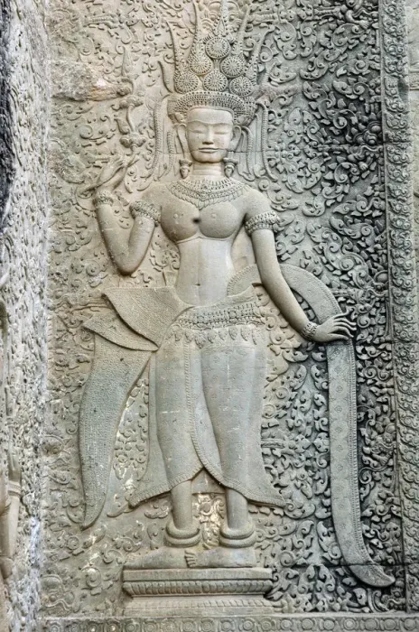 Framed Print : Apsara representation, Angkor Wat Framed Print : Apsara representation, Angkor Wat