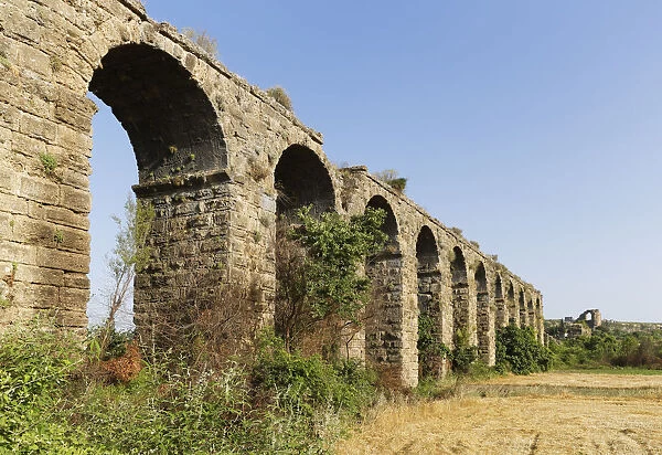 Aqueduct, ancient city of Aspendos, Pamphylia, Antalya Province, Turkey