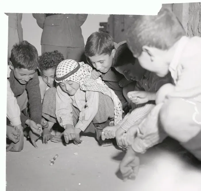 Framed Print : Arab Boys Playing Marbles Framed Print : Arab Boys Playing Marbles