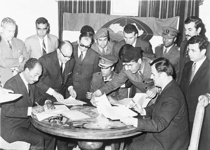 Framed Print : Arab Leaders Sign Treaty Framed Print : Arab Leaders Sign Treaty