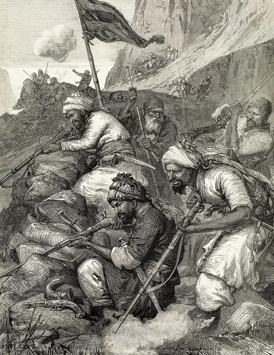 Framed Print : Arab Soldiers Fighting from Hillside Framed Print : Arab Soldiers Fighting from Hillside