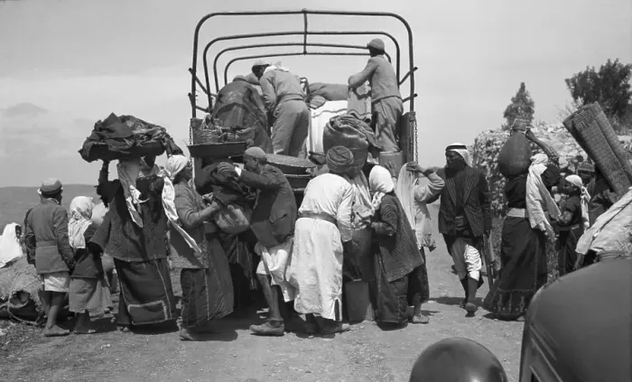 Framed Print : Arab Villagers Evacuating Homes Framed Print : Arab Villagers Evacuating Homes