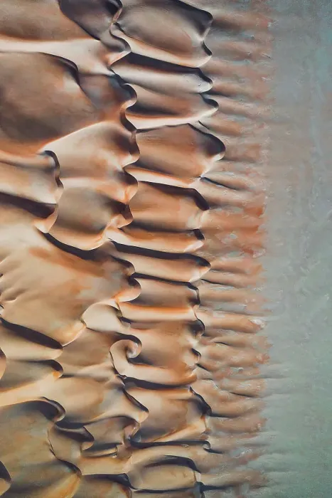 Framed Print : Arabian desert textures as seen by drone, United Arab Emirates Framed Print : Arabian desert textures as seen by drone, United Arab Emirates