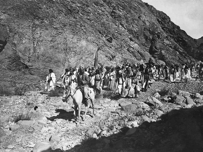 Framed Print : Arabian Soldiers March Through Mountains Framed Print : Arabian Soldiers March Through Mountains