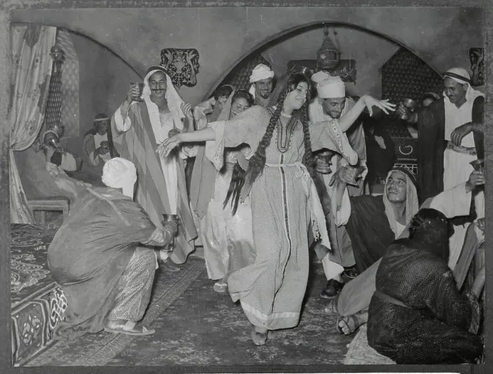 Framed Print : Arabic Men and Women Dancing and Drinking Framed Print : Arabic Men and Women Dancing and Drinking