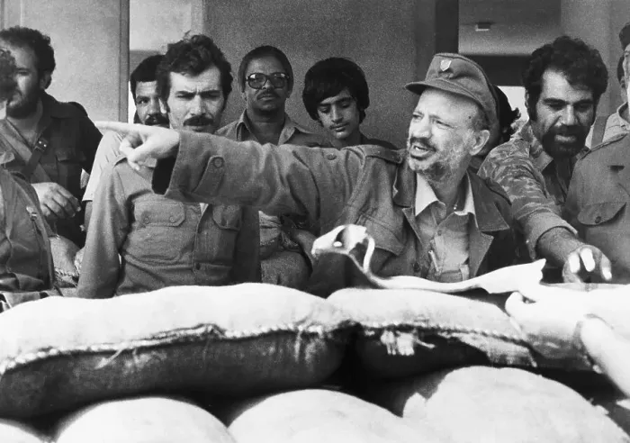 Framed Print : Arafat Giving Directions to PLO Soldiers Framed Print : Arafat Giving Directions to PLO Soldiers