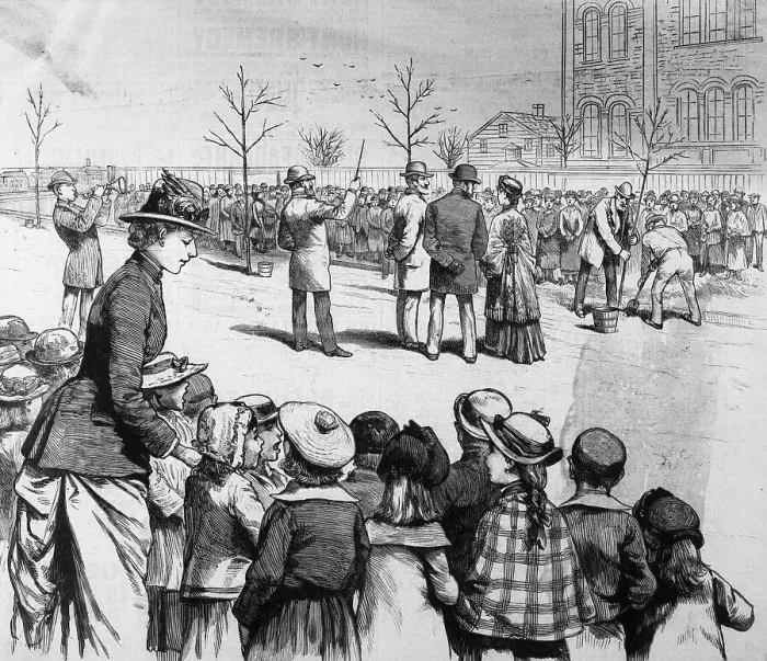 Framed Print : Arbor Day. (Photo by Bettmann Archive / Getty Images) Framed Print : Arbor Day. (Photo by Bettmann Archive / Getty Images)
