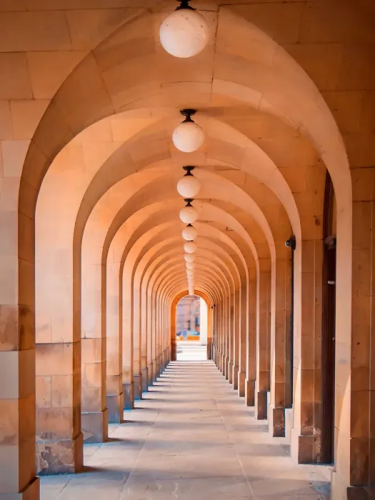 Framed Print : Arcade at Manchester Central Library