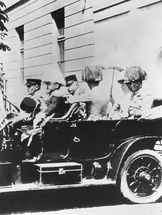 Framed Print : Archduke Franz Ferdinand Riding in a Car Framed Print : Archduke Franz Ferdinand Riding in a Car