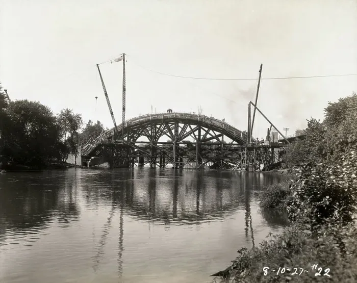 Framed Print : Arched Bridge Under Construction Framed Print : Arched Bridge Under Construction