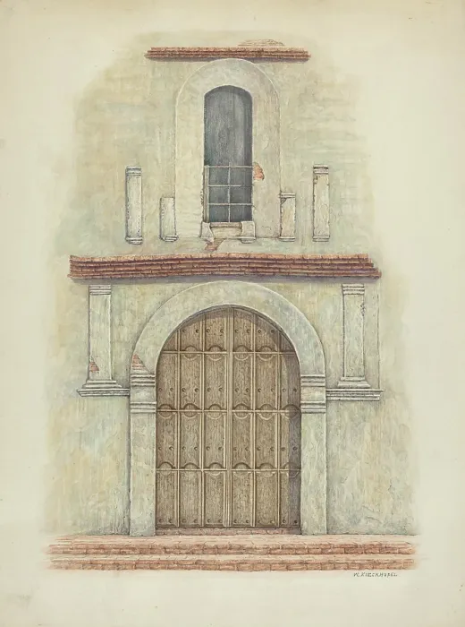 Framed Print : Arched Doorway Mission San Diego Framed Print : Arched Doorway Mission San Diego