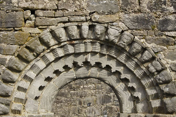 detail of arched entrance to dysert o dea church and monastery