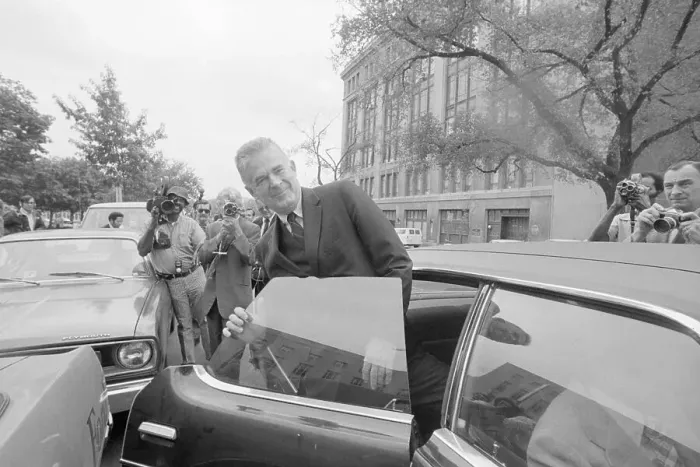 Framed Print : Archibald Cox Leaves District Court Framed Print : Archibald Cox Leaves District Court