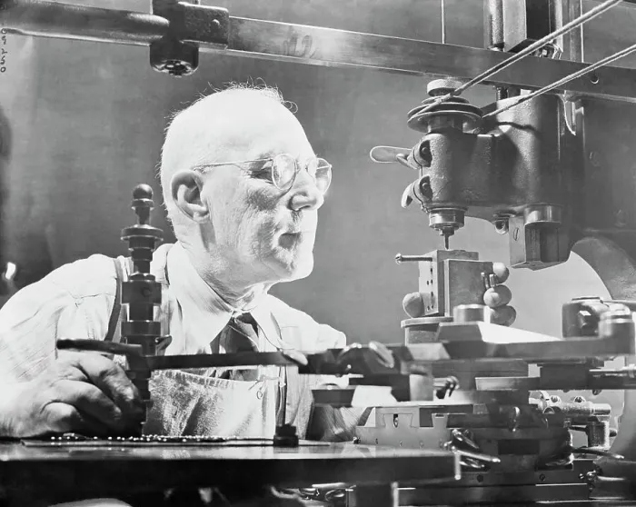 Framed Print : Archibald Smith Operating Machine Framed Print : Archibald Smith Operating Machine