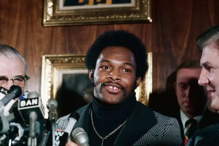 Framed Print : Archie Griffin at Microphones Framed Print : Archie Griffin at Microphones
