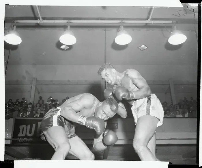 Framed Print : Archie McBride Boxing Against Tommy Jackson