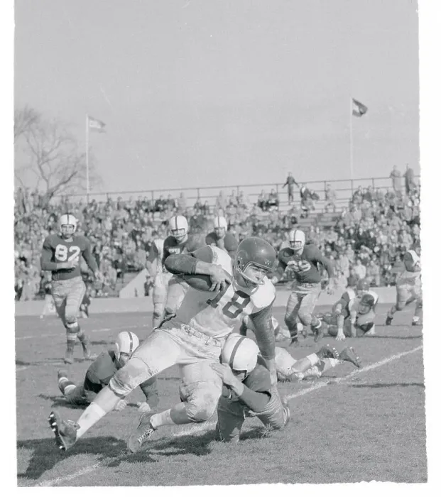 Framed Print : Archie Williams Tackling John Call Framed Print : Archie Williams Tackling John Call