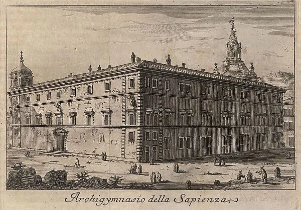Archigymnasio della Sapienza, Rome, Italy, 1767, digital reproduction of an 18th century original, original date unknown