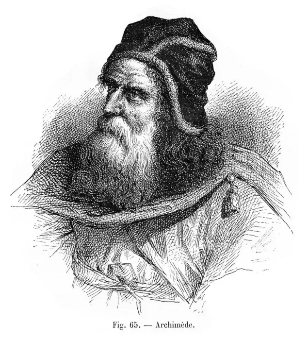 Framed Print : Archimedes engraving 1881 Framed Print : Archimedes engraving 1881