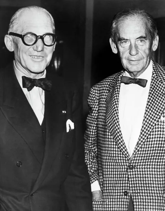 Framed Print : Architects Le Corbusier and Walter Gropius