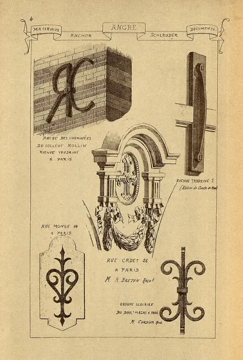 Framed Print : Architectural anchor, ironwork, History of architecture, decoration and design, art, French, Victorian, 19th Century Framed Print : Architectural anchor, ironwork, History of architecture, decoration and design, art, French, Victorian, 19th Century