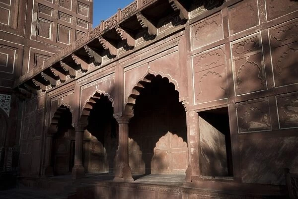 Architectural detail of building, Agra Fort, Agra, Uttar Pradesh, India