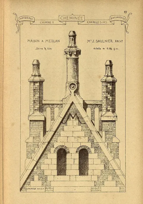 Framed Print : Architectural Chimney, History of architecture, decoration and design, art, French, Victorian, 19th Century Framed Print : Architectural Chimney, History of architecture, decoration and design, art, French, Victorian, 19th Century
