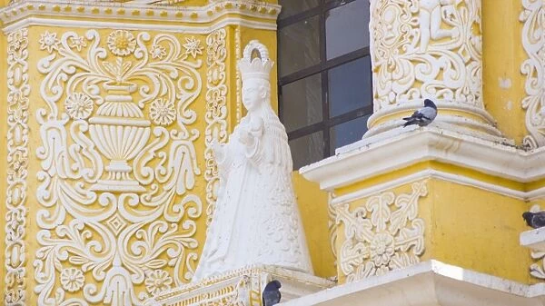 Architectural close up of Colonial church of Nuestra SeAnora de la Merced, Antigua, Guatemala