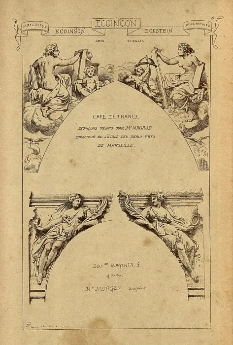 Framed Print : Architectural cornerstone, Ecoincon, Classical Muses, Goddess, History of architecture, decoration and design, art, French, Victorian, 19th Century Framed Print : Architectural cornerstone, Ecoincon, Classical Muses, Goddess, History of architecture, decoration and design, art, French, Victorian, 19th Century