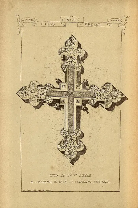 Framed Print : Architectural cross, stonework, masonry, 16th Century, History of architecture, decoration and design, art, French, Victorian, 19th Century Framed Print : Architectural cross, stonework, masonry, 16th Century, History of architecture, decoration and design, art, French, Victorian, 19th Century