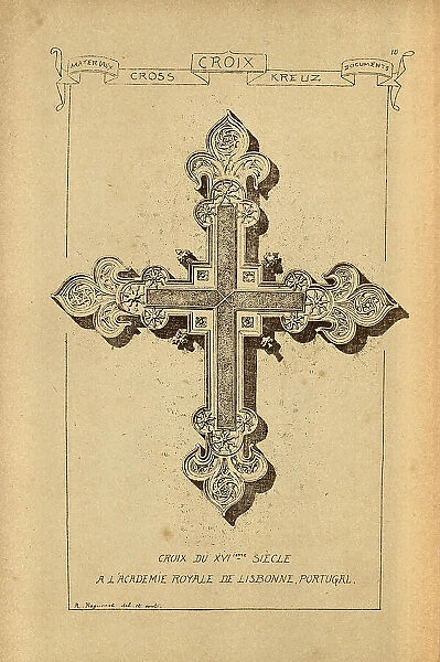Architectural cross, stonework, masonry, 16th Century, History of architecture, decoration and design, art, French, Victorian, 19th Century