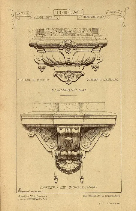Framed Print : Architectural Cul-de-lampe, History of architecture, decoration and design, art, French, Victorian, 19th Century Framed Print : Architectural Cul-de-lampe, History of architecture, decoration and design, art, French, Victorian, 19th Century