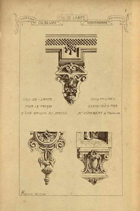 Framed Print : Architectural Cul-de-lampe, History of architecture, decoration and design, art, French, Victorian, 19th Century Framed Print : Architectural Cul-de-lampe, History of architecture, decoration and design, art, French, Victorian, 19th Century