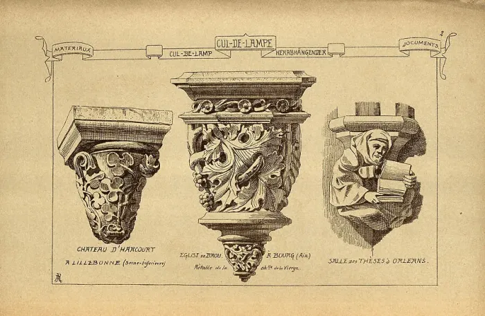 Framed Print : Architectural Cul-de-lampe, History of architecture, decoration and design, art, French, Victorian, 19th Century Framed Print : Architectural Cul-de-lampe, History of architecture, decoration and design, art, French, Victorian, 19th Century