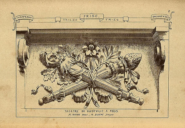 Architectural Frieze, History of architecture, decoration and design, art, French, Victorian, 19th Century