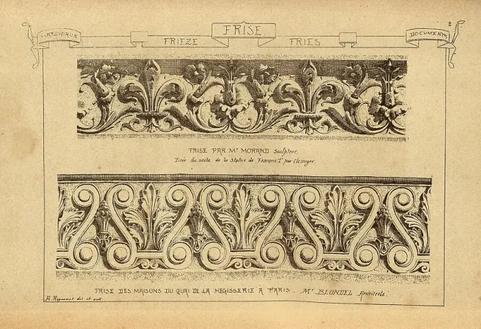 Framed Print : Architectural Frieze, History of architecture, decoration and design, art, French, Victorian, 19th Century Framed Print : Architectural Frieze, History of architecture, decoration and design, art, French, Victorian, 19th Century