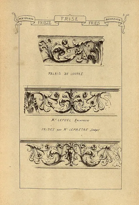 Framed Print : Architectural Frieze, History of architecture, decoration and design, art, French, Victorian, 19th Century Framed Print : Architectural Frieze, History of architecture, decoration and design, art, French, Victorian, 19th Century