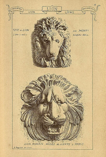 Architectural lion sculpture, History of architecture, decoration and design, art, Victorian, 19th Century