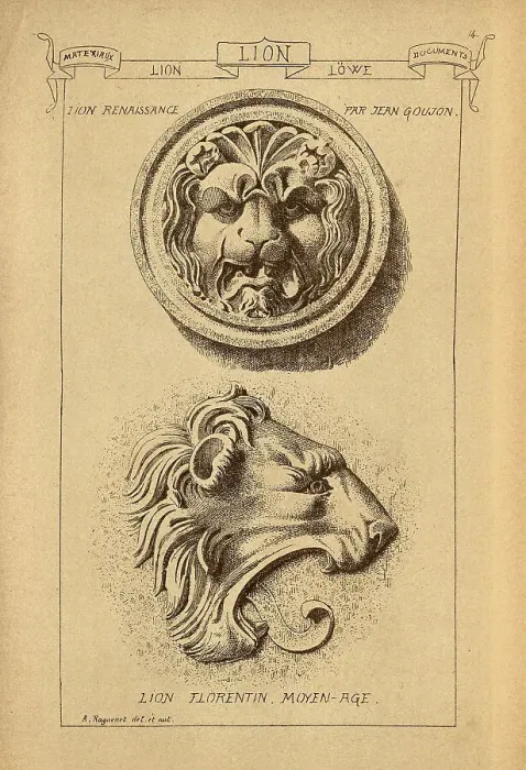 Framed Print : Architectural lion sculpture, Renaissance, History of architecture, decoration and design, art, Victorian, 19th Century Framed Print : Architectural lion sculpture, Renaissance, History of architecture, decoration and design, art, Victorian, 19th Century