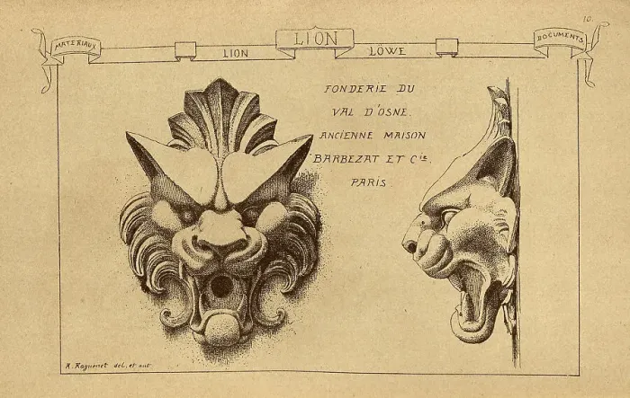 Framed Print : Architectural lion sculture, fountain, History of architecture, decoration and design, art, French, Victorian, 19th Century Framed Print : Architectural lion sculture, fountain, History of architecture, decoration and design, art, French, Victorian, 19th Century